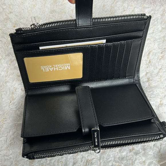 Michael Kors Silver and Black Wallet - Picture 5 of 10